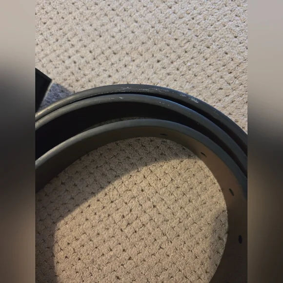 New Nike Reversible Men's Black & Brown XL 42-44 silver texture belt buckle - Picture 14 of 16